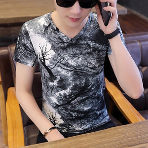 2020 new men t shirt casual short sleeve