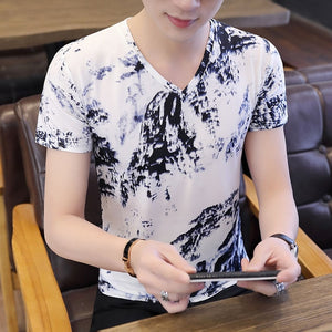 2020 new men t shirt casual short sleeve