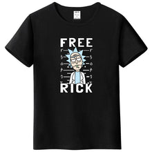 Load image into Gallery viewer, Men&#39;s high quality T-shirt short sleeve cotton crewneck loose rick and morty printed men
