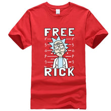 Load image into Gallery viewer, Men&#39;s high quality T-shirt short sleeve cotton crewneck loose rick and morty printed men
