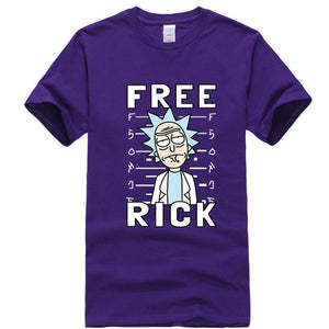 Men's high quality T-shirt short sleeve cotton crewneck loose rick and morty printed men