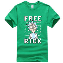 Load image into Gallery viewer, Men&#39;s high quality T-shirt short sleeve cotton crewneck loose rick and morty printed men
