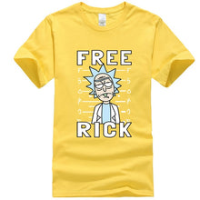 Load image into Gallery viewer, Men&#39;s high quality T-shirt short sleeve cotton crewneck loose rick and morty printed men
