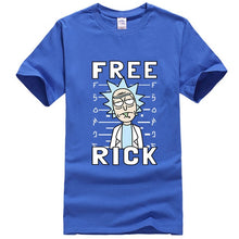 Load image into Gallery viewer, Men&#39;s high quality T-shirt short sleeve cotton crewneck loose rick and morty printed men
