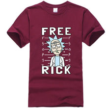Load image into Gallery viewer, Men&#39;s high quality T-shirt short sleeve cotton crewneck loose rick and morty printed men
