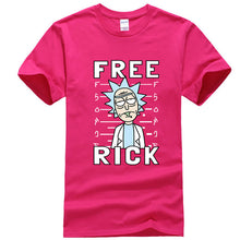 Load image into Gallery viewer, Men&#39;s high quality T-shirt short sleeve cotton crewneck loose rick and morty printed men
