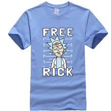 Load image into Gallery viewer, Men&#39;s high quality T-shirt short sleeve cotton crewneck loose rick and morty printed men
