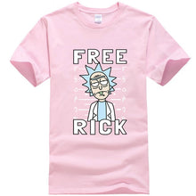 Load image into Gallery viewer, Men&#39;s high quality T-shirt short sleeve cotton crewneck loose rick and morty printed men
