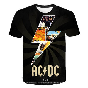 New Fashion Men's ACDC Rock Band T Shirt Men