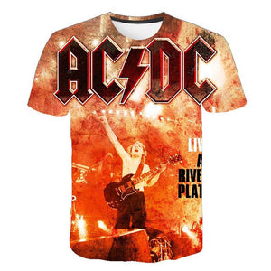 New Fashion Men's ACDC Rock Band T Shirt Men