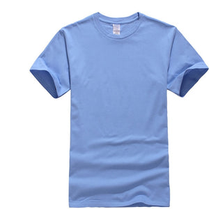 New solid color Short T-shirt Casual Brand men's