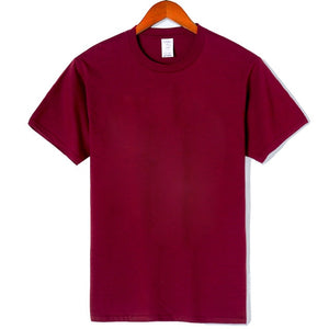 New solid color Short T-shirt Casual Brand men's